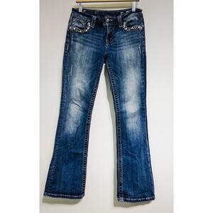 Miss Me Womens bootcut jeans sz 28 Y2K distressed cowgirl festival western glam